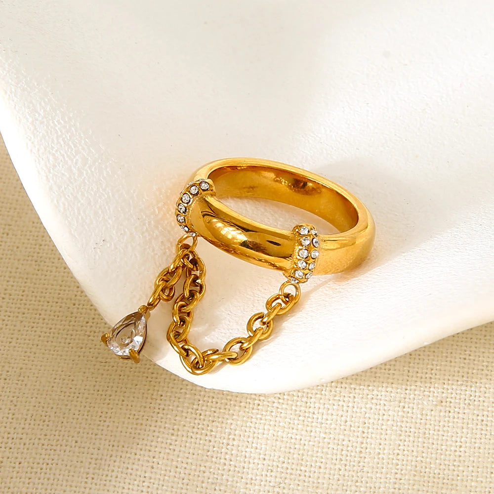 Luxe Zircon Cocktail Ring