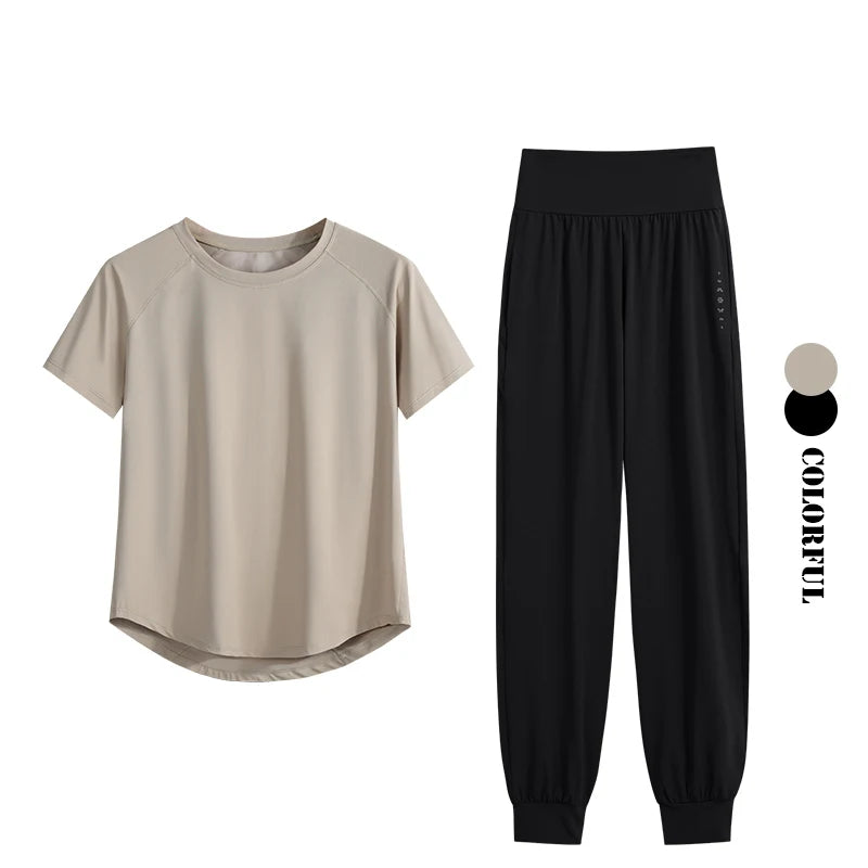 Yoga Sports Bra & Sweatpants Set