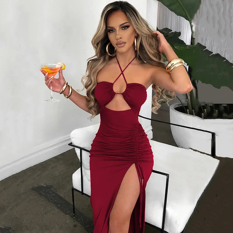 Velvet Night Midi Dress