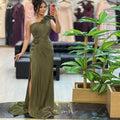 Aurora One-Shoulder Satin Gown