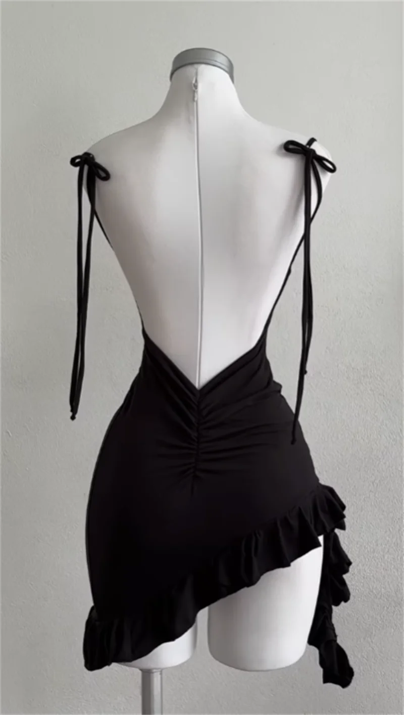 Strapless Hollow-Out Bodycon Mini Dress
