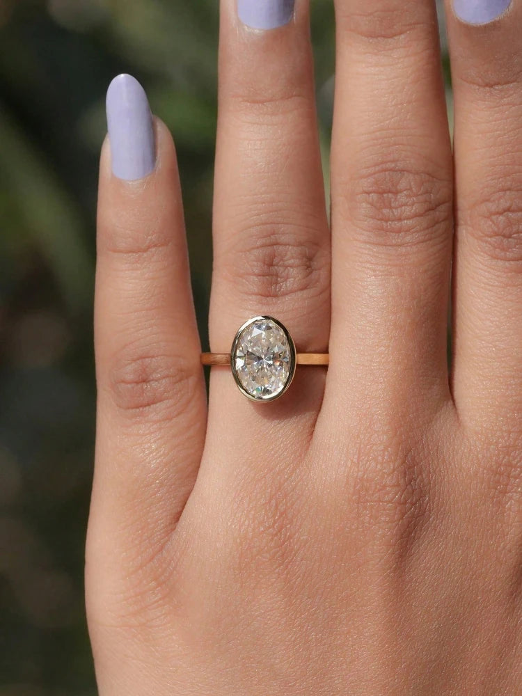 Luminous Oval Sterling Ring