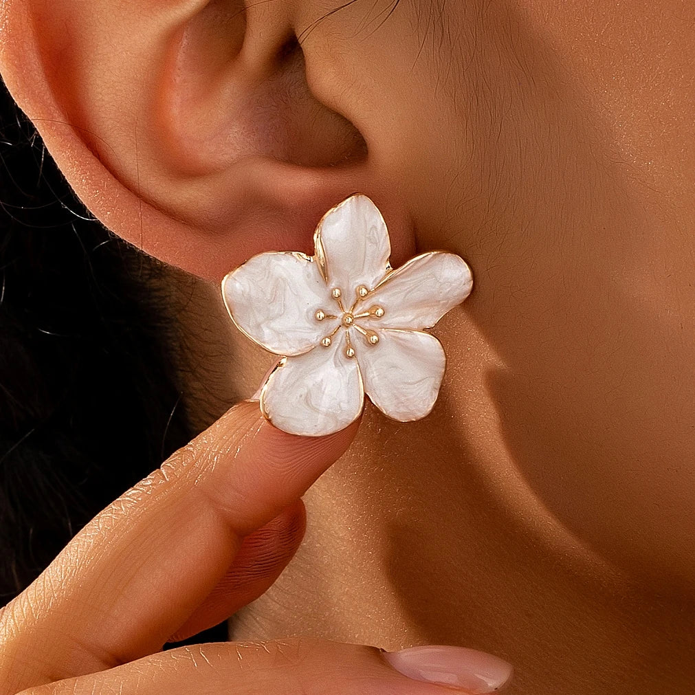 Golden Blossom Stud Earrings