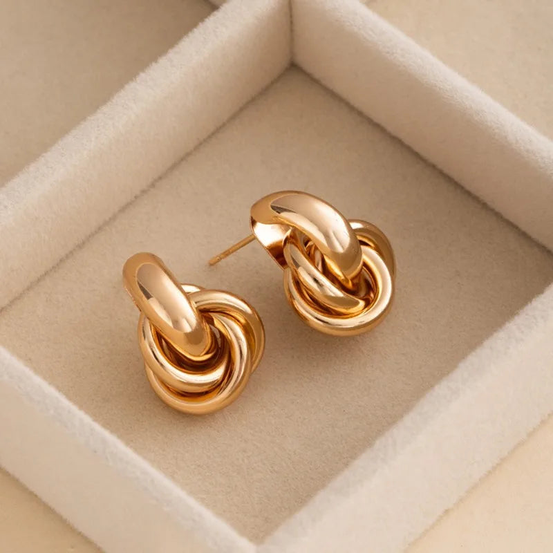 Chunky Knot Drop Earrings