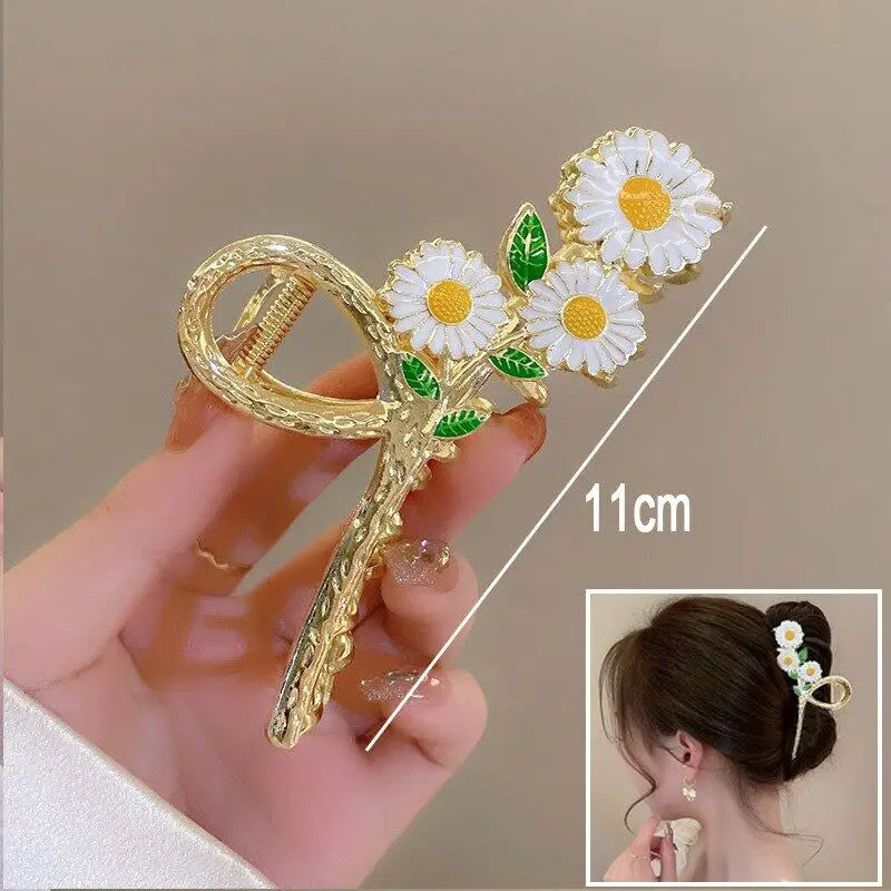 Flower Durian Shark Clip Hair Claw