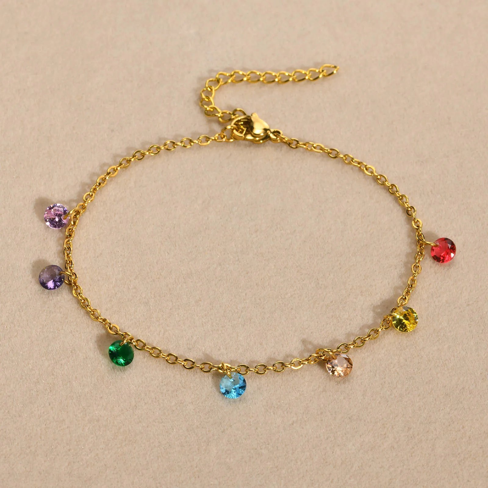 Full-gloss Disc Tassel Anklet