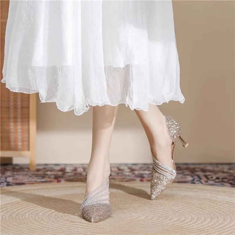 Velvet Suede Low-Heel Comfort Sandals