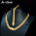 Dubai Gold Zircon Hip Hop Choker Set