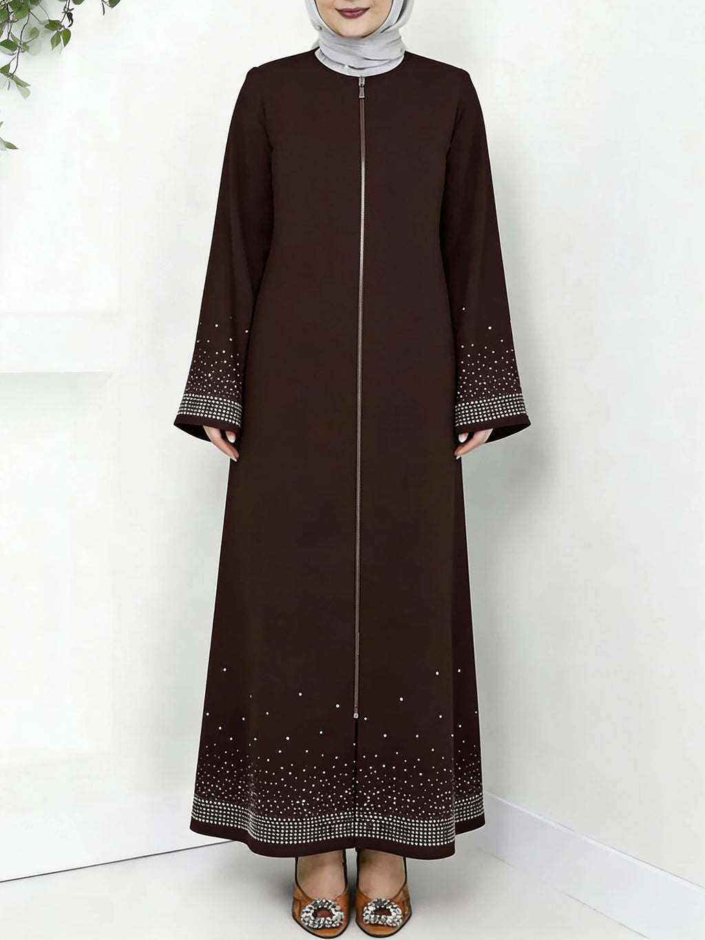 Classic Zip Abaya – Elegant Full-Opening Women's Abaya