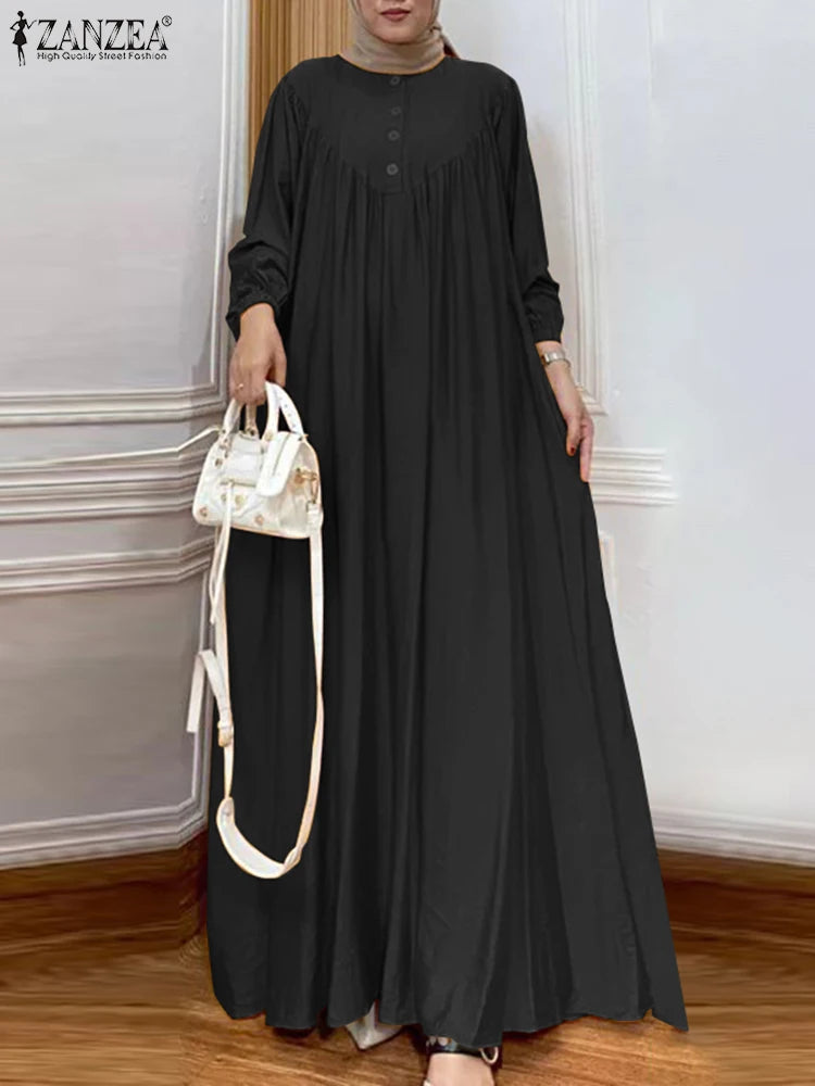 Vintage Long Sleeve Ramadan Maxi Abaya Kaftan