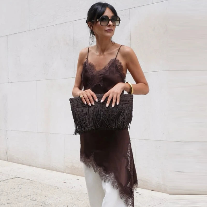 Luna Asymmetric Slip Dress