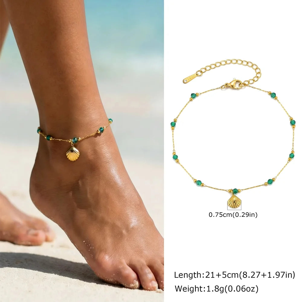 Gold Plated Heart Anklet Bracelet