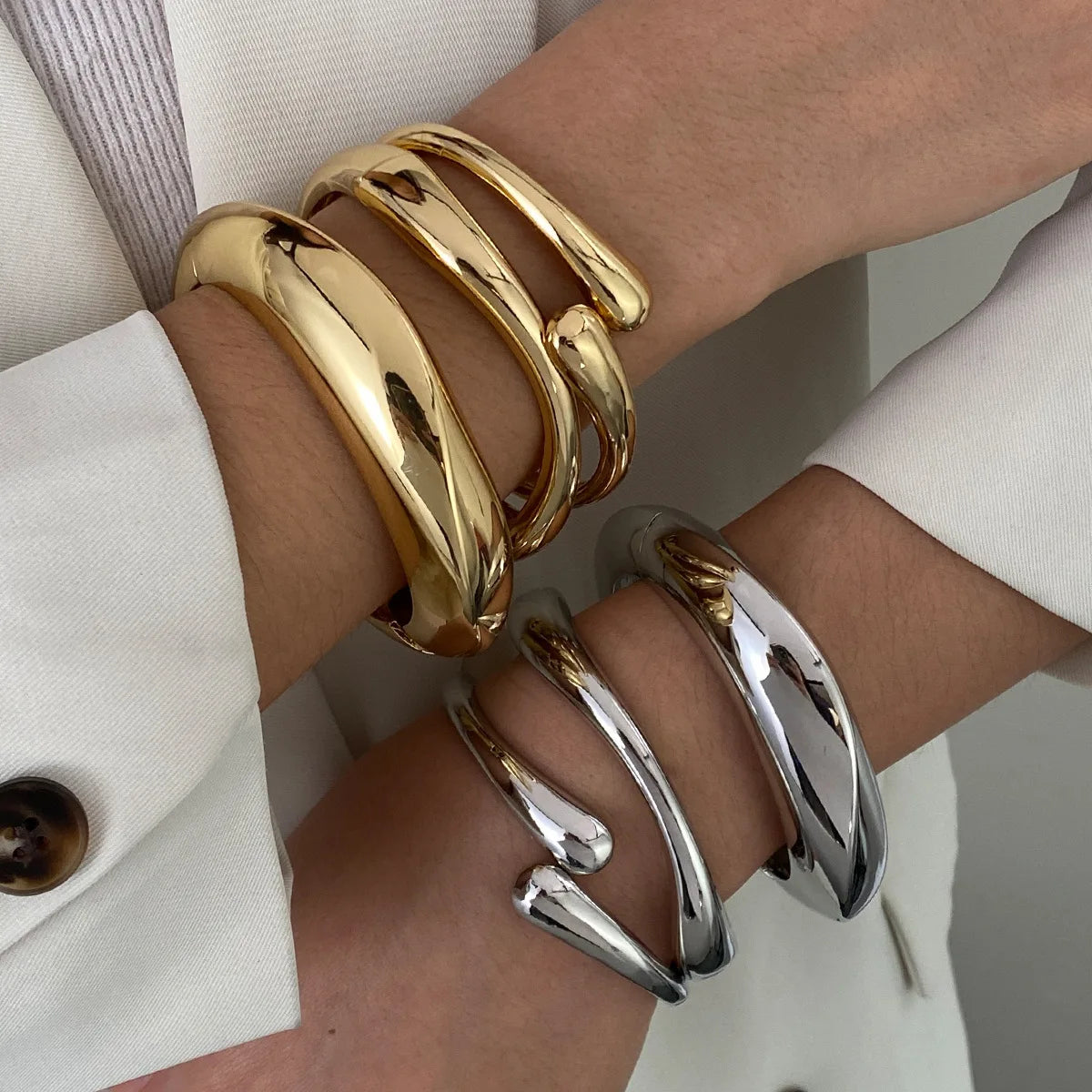 Golden Edge Cuff Bracelet