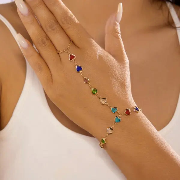 Heart Link Charm Bracelet