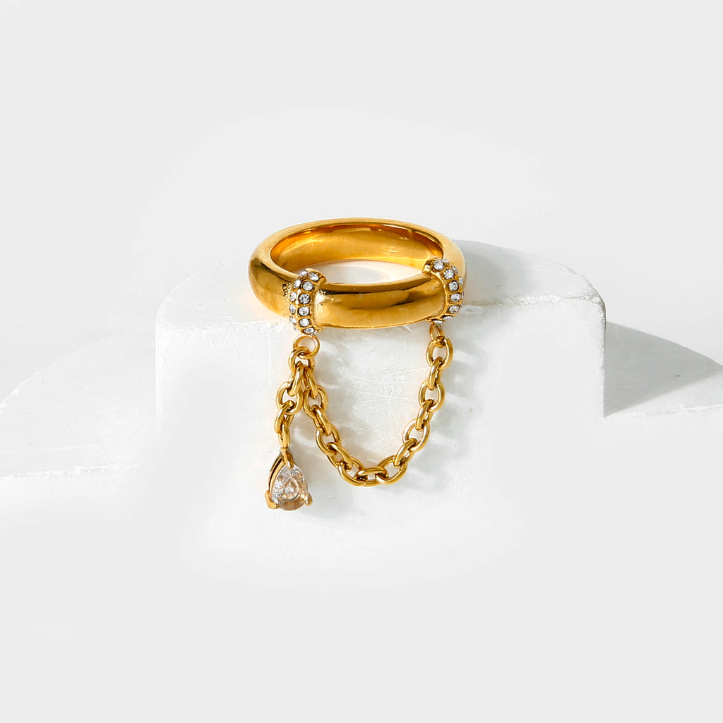 Luxe Zircon Cocktail Ring