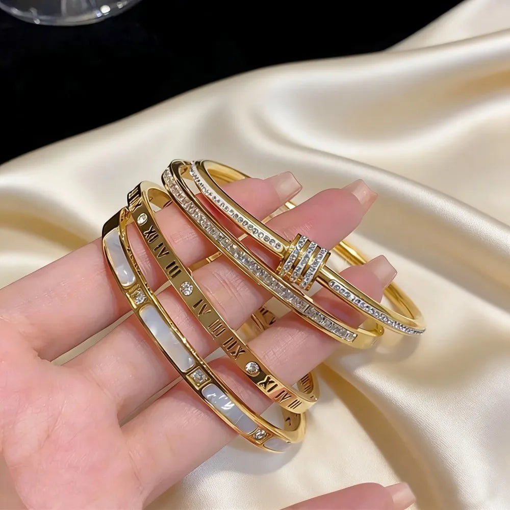 Golden Radiance Zircon Bangle