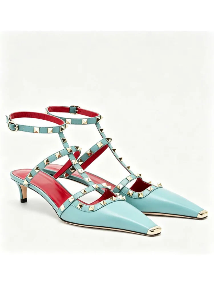 Chic Rivet Strap Sandals