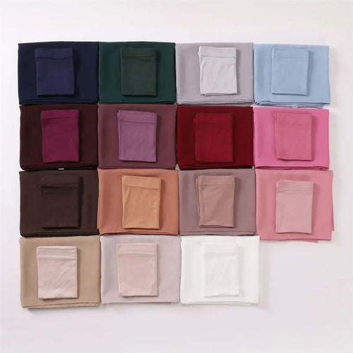 2-Piece Instant Chiffon Hijab Set with Undercap
