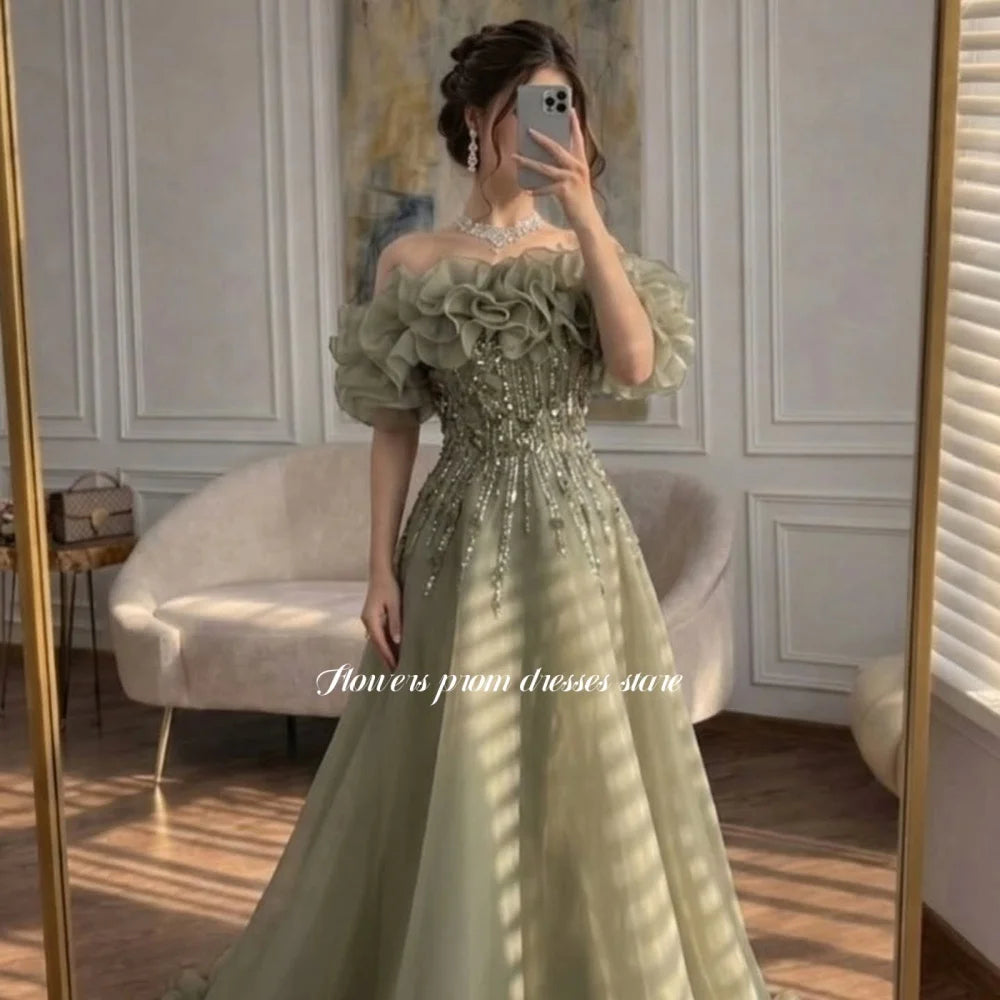Ethereal Bloom Evening Gown