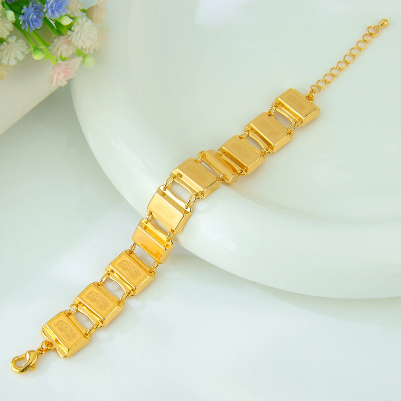 21K Gold-Plated Italian Cuff Bangle