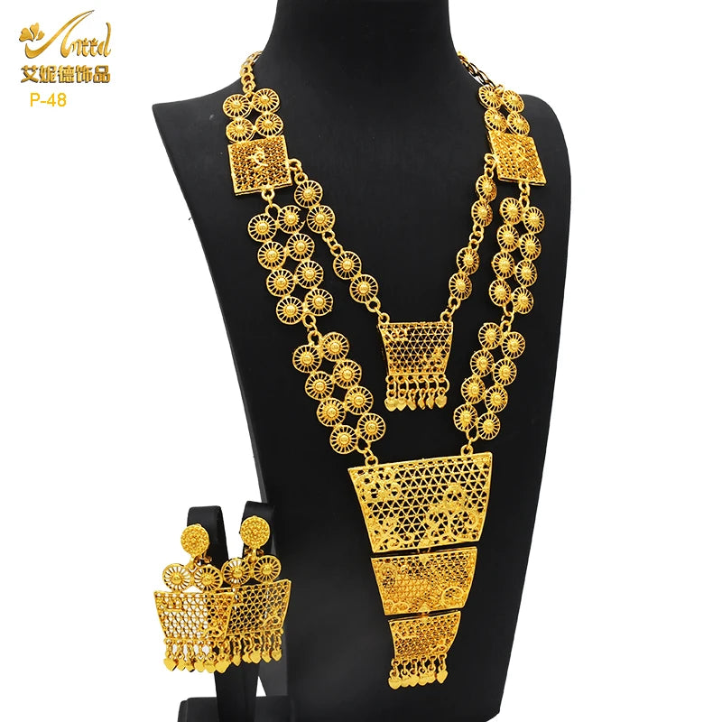 Royal Gold Wedding Jewelry Set
