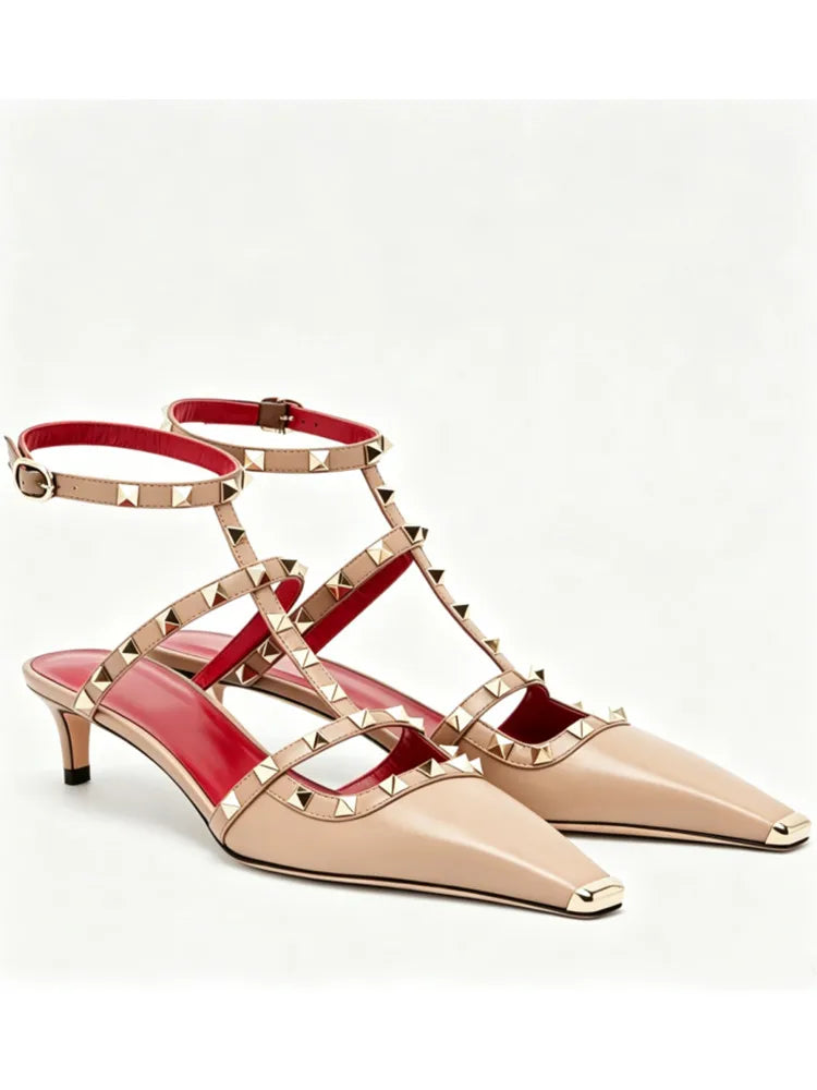 Chic Rivet Strap Sandals