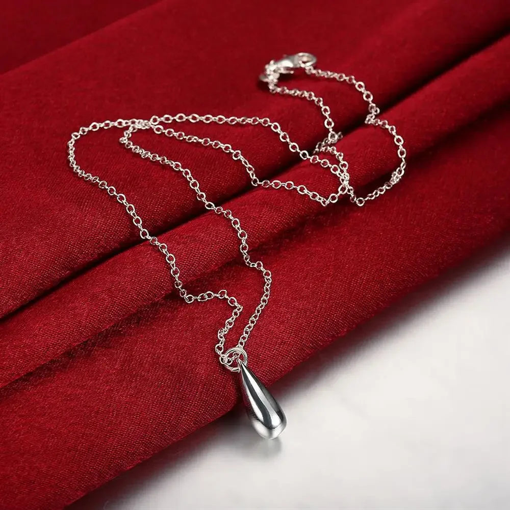 925 Sterling Silver Water Drop Jewellery Set