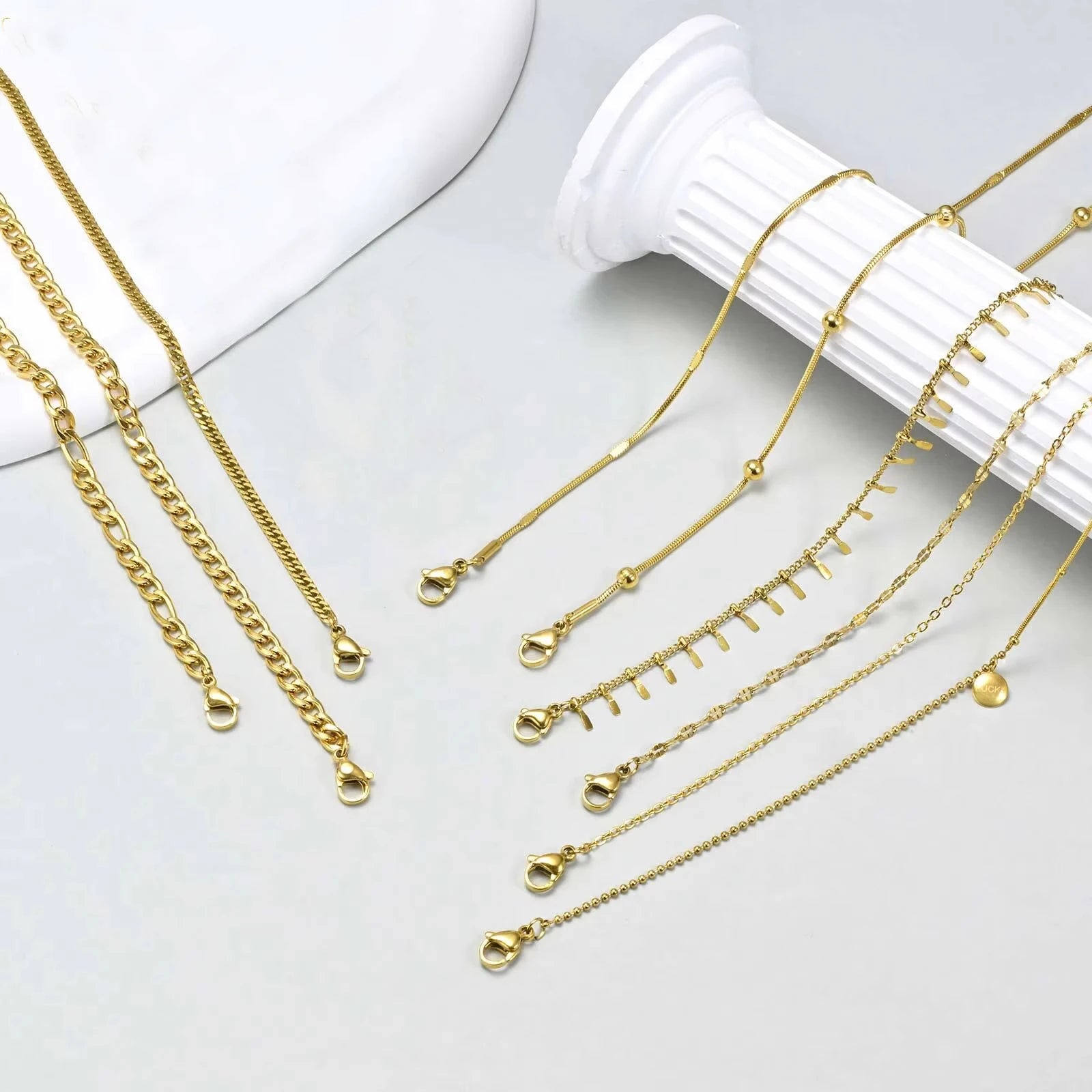 Waterproof Layered Link Chain Anklet