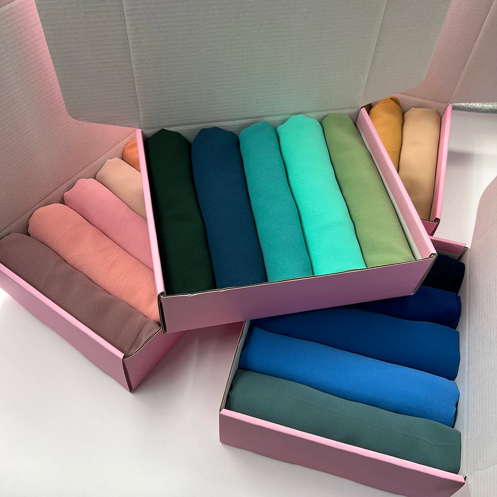 Bubble Chiffon Hijab – Elegant Lightweight Scarf | 86 Colors