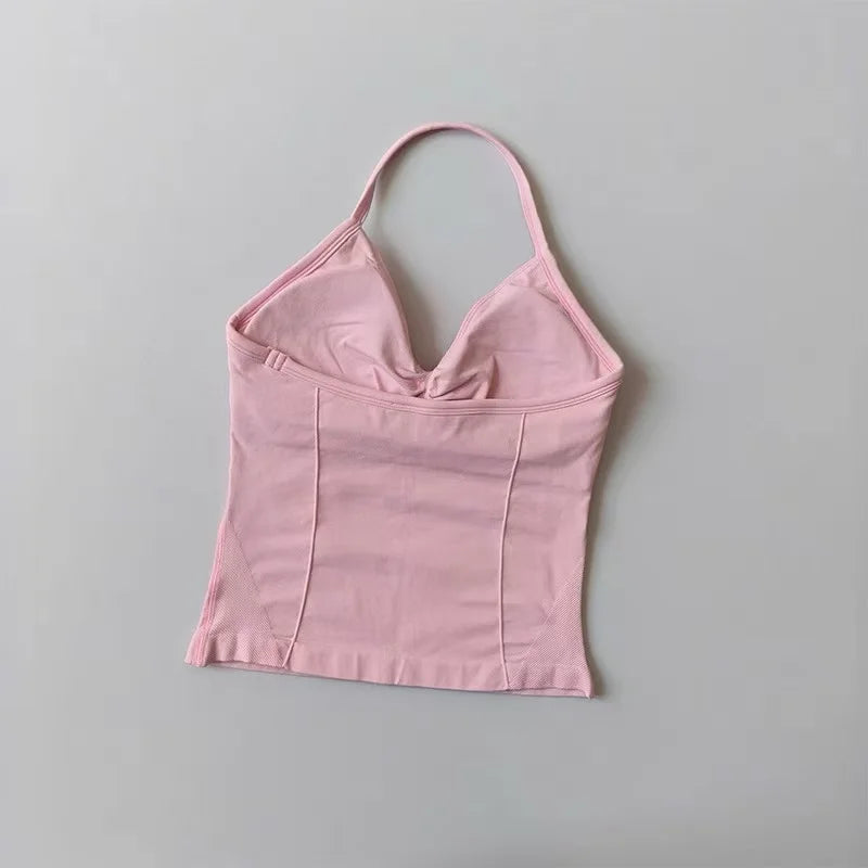 Halter Neck Sports Bra & Shorts Set