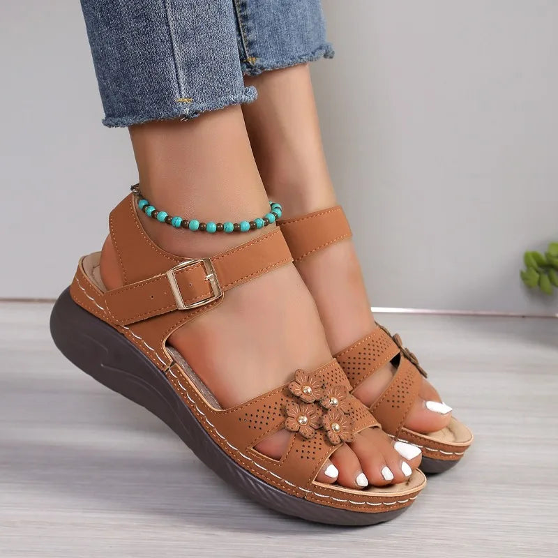 New Style Ladies' Sandals - Stylish Orthopedic Wide-toe Soft-soled Beach Wedge Sandals - Women's Casual Outdoor Shoes