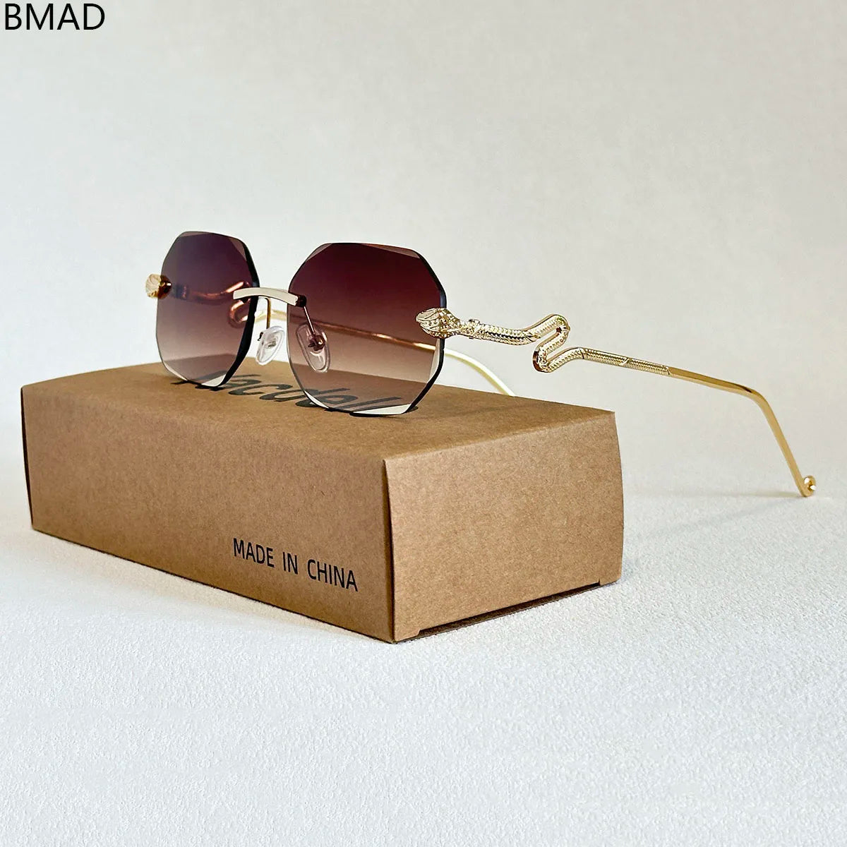 Luxury Sunglasses Women Designer Oculos UV400 protection Sunglasses Rimless Sunglass Vintage Lentes Vacation Outdoor Glasses New