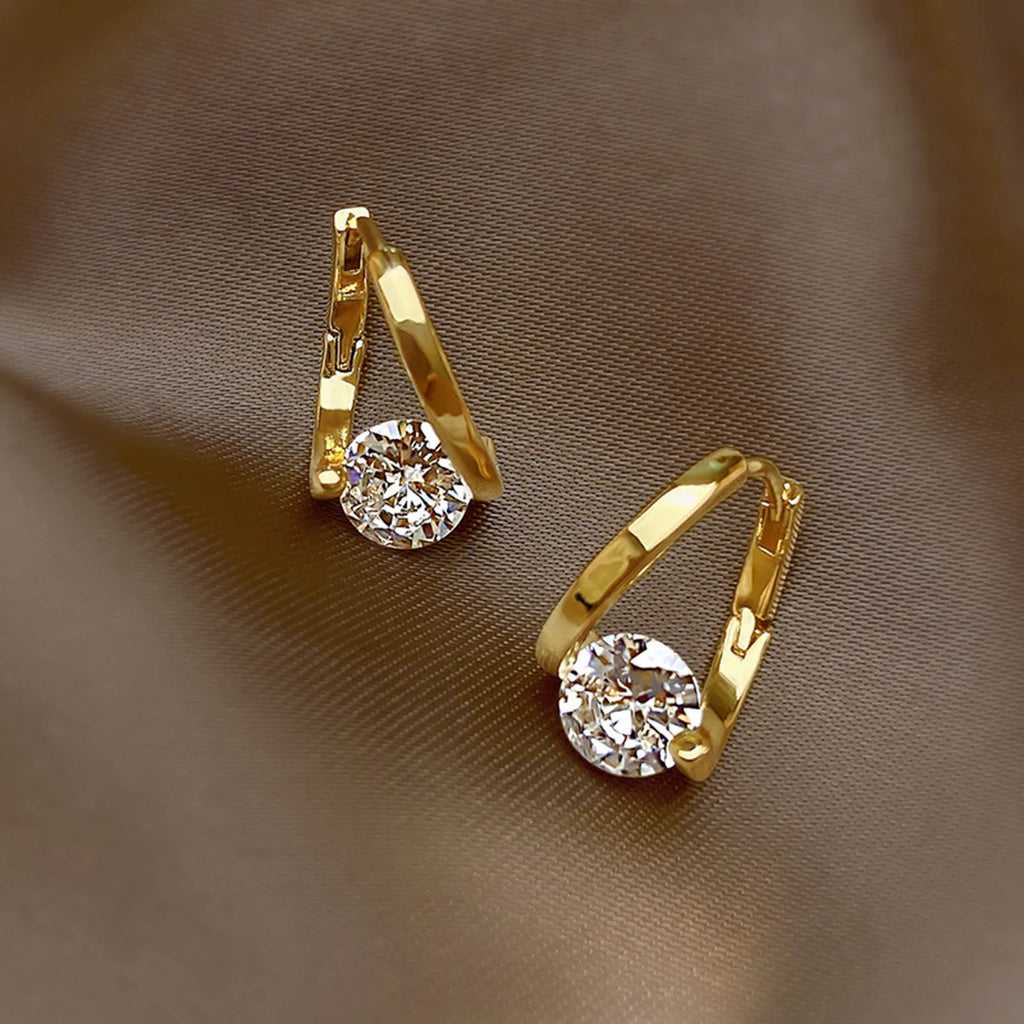 Cubic Zirconia Hypoallergenic Hoop Earrings