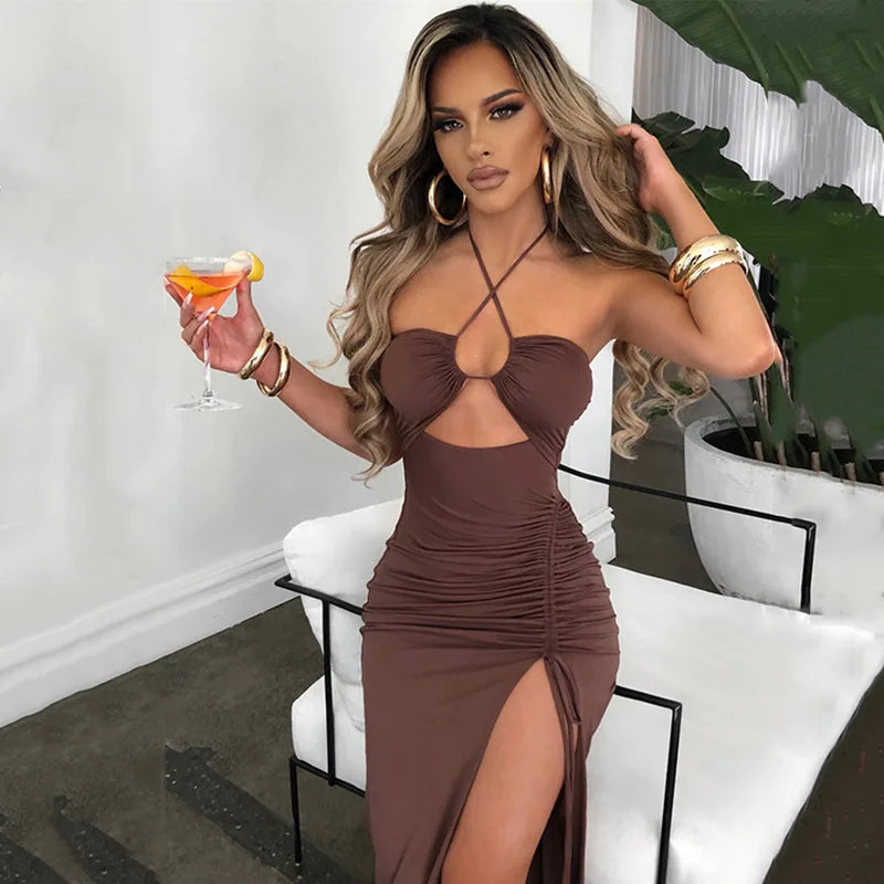 Velvet Night Midi Dress