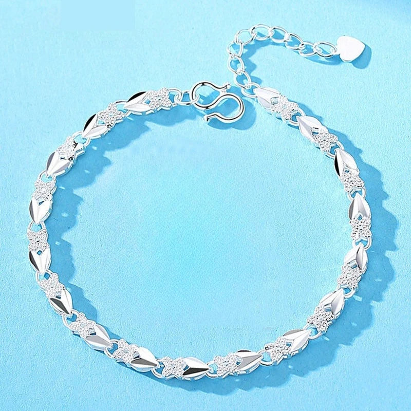 925 Sterling Silver Multi-Layer Beads Necklace & Bracelet Set