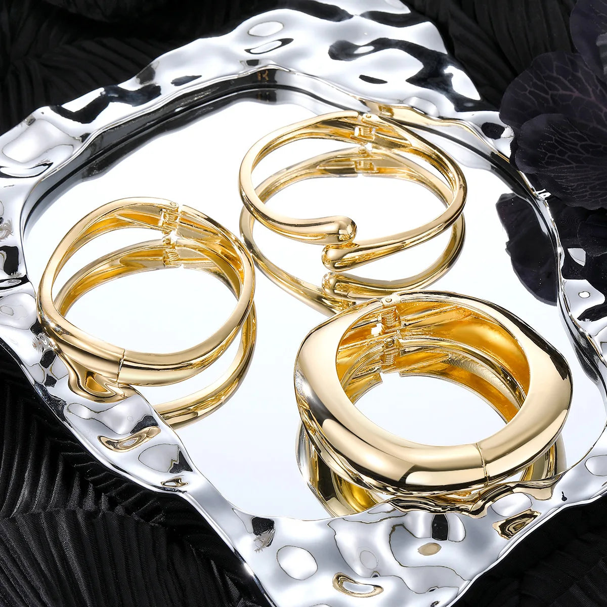 Golden Edge Cuff Bracelet