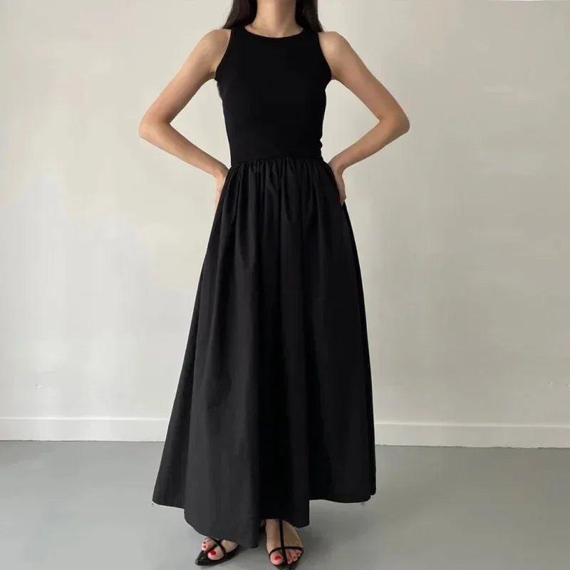 Sleeveless Loose-Fit Casual Maxi Dress