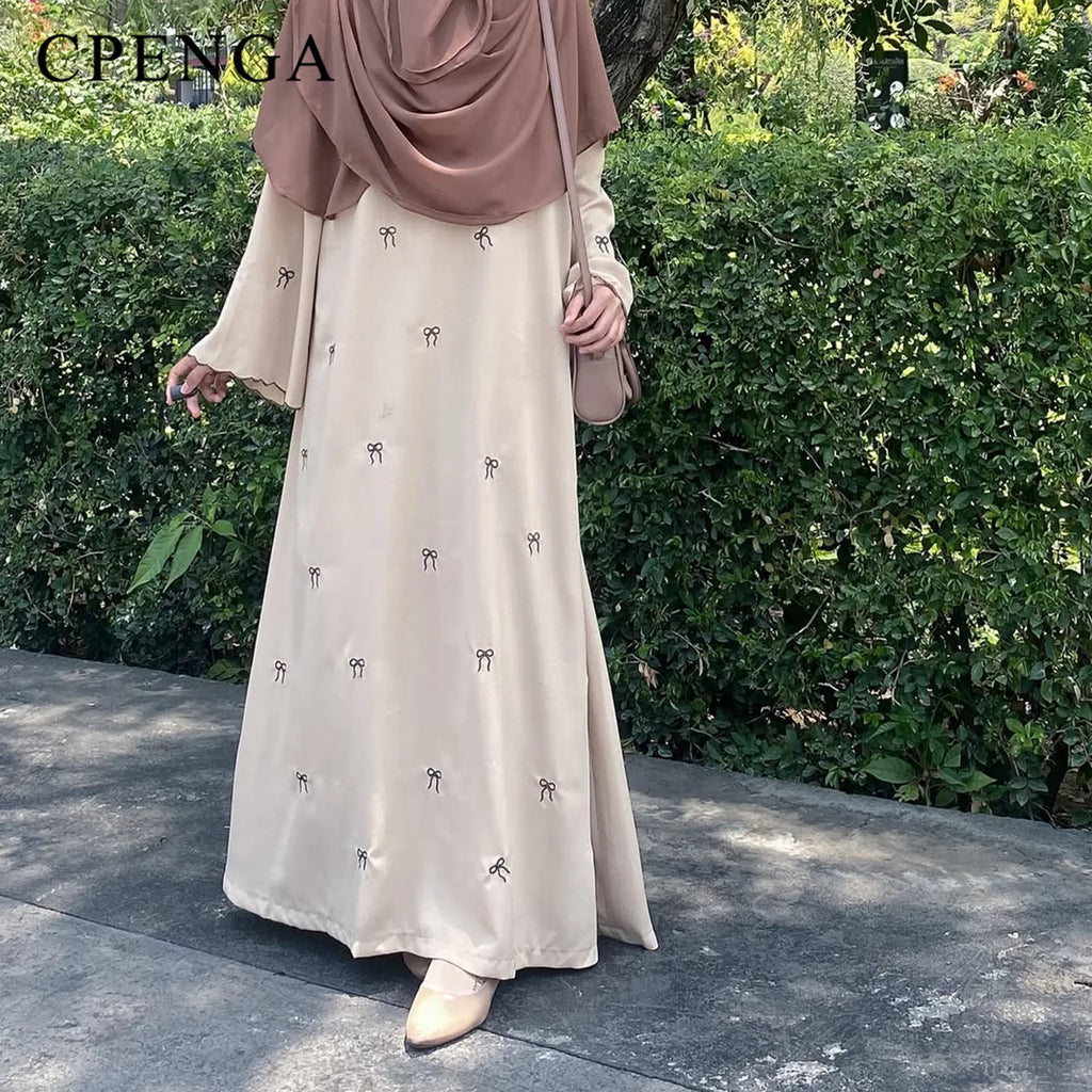 Butterfly Embroidery Luxury Dubai Abaya Kaftan
