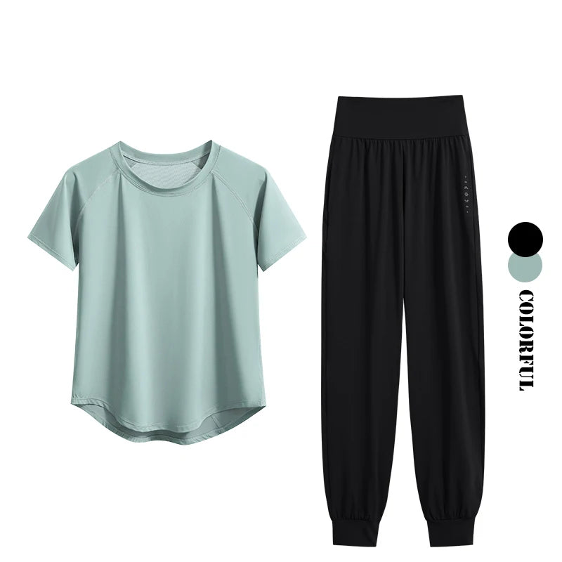 Yoga Sports Bra & Sweatpants Set