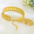 Dubai Gold Beads Wedding Bangles & Ring Set