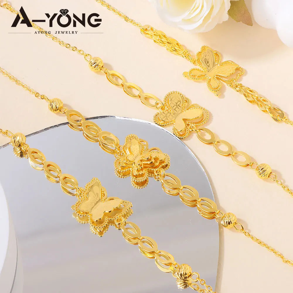Golden Butterfly Tassel Bracelet
