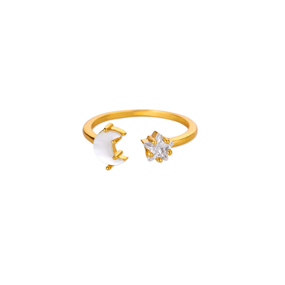 Golden Cross Zircon Ring