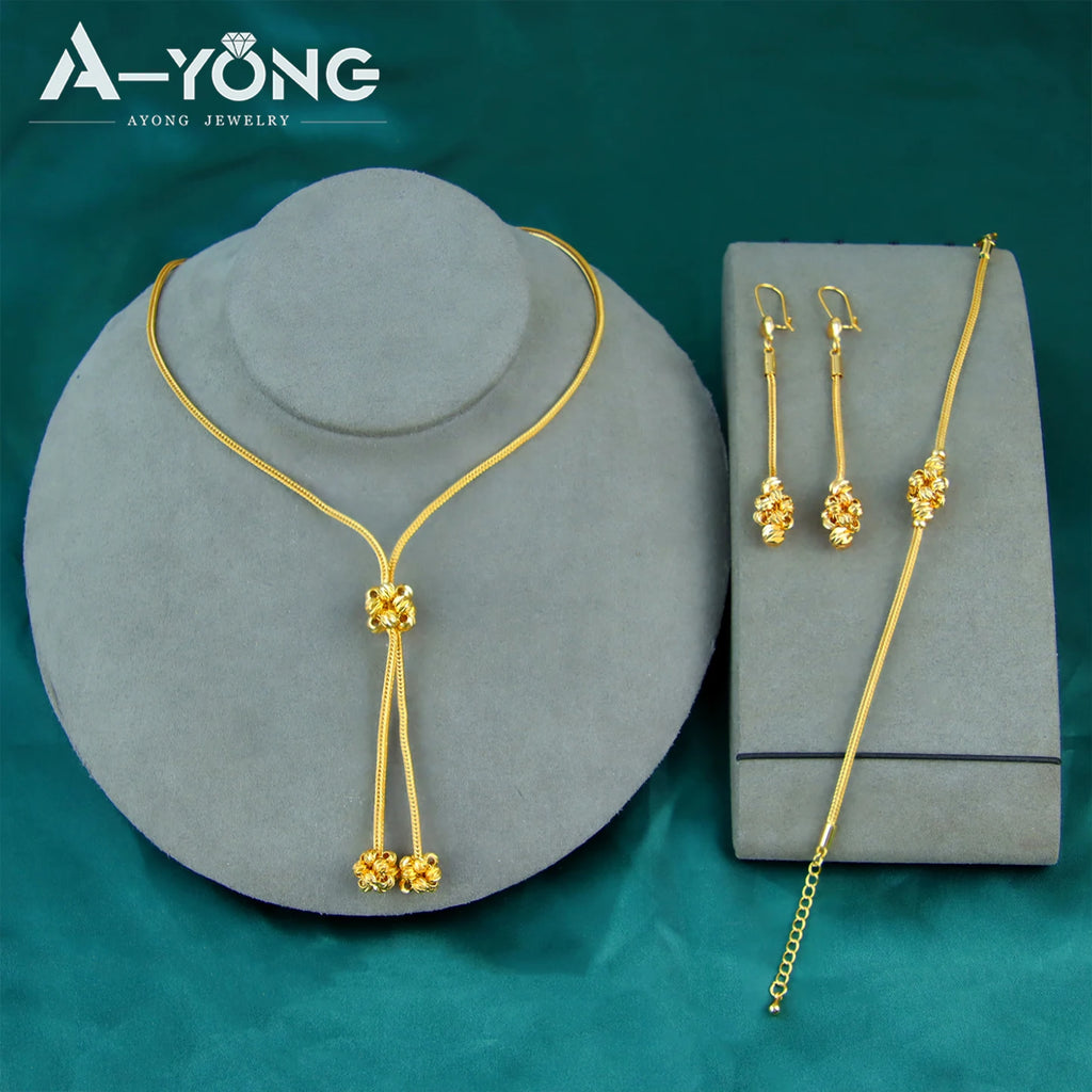 Royal Gold Beads Jewelry Set