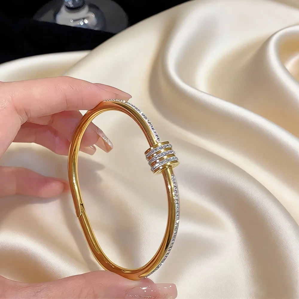 Golden Radiance Zircon Bangle