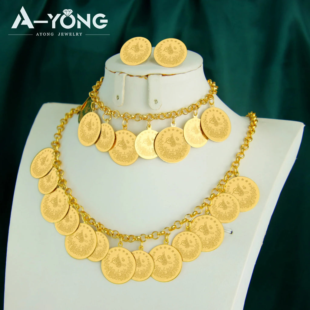 Nigeria Wedding Gold Coins Jewellery Set
