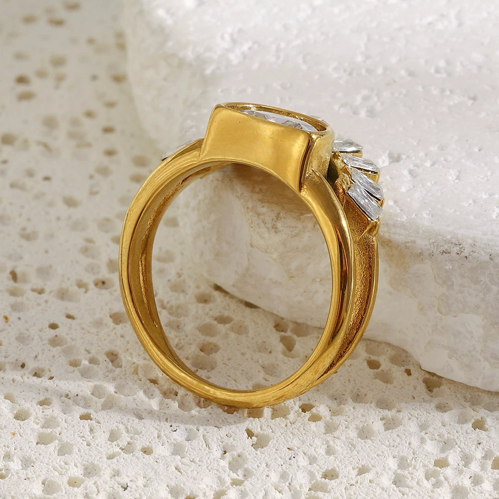 Golden Radiance Bridal Ring