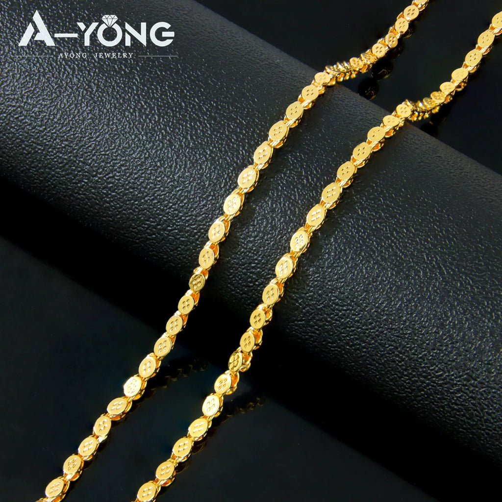 Arabic Wedding Long Gold Necklace