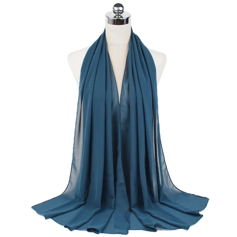 Signature Chiffon Hijab – Soft Lightweight Headscarf | 60 Colors