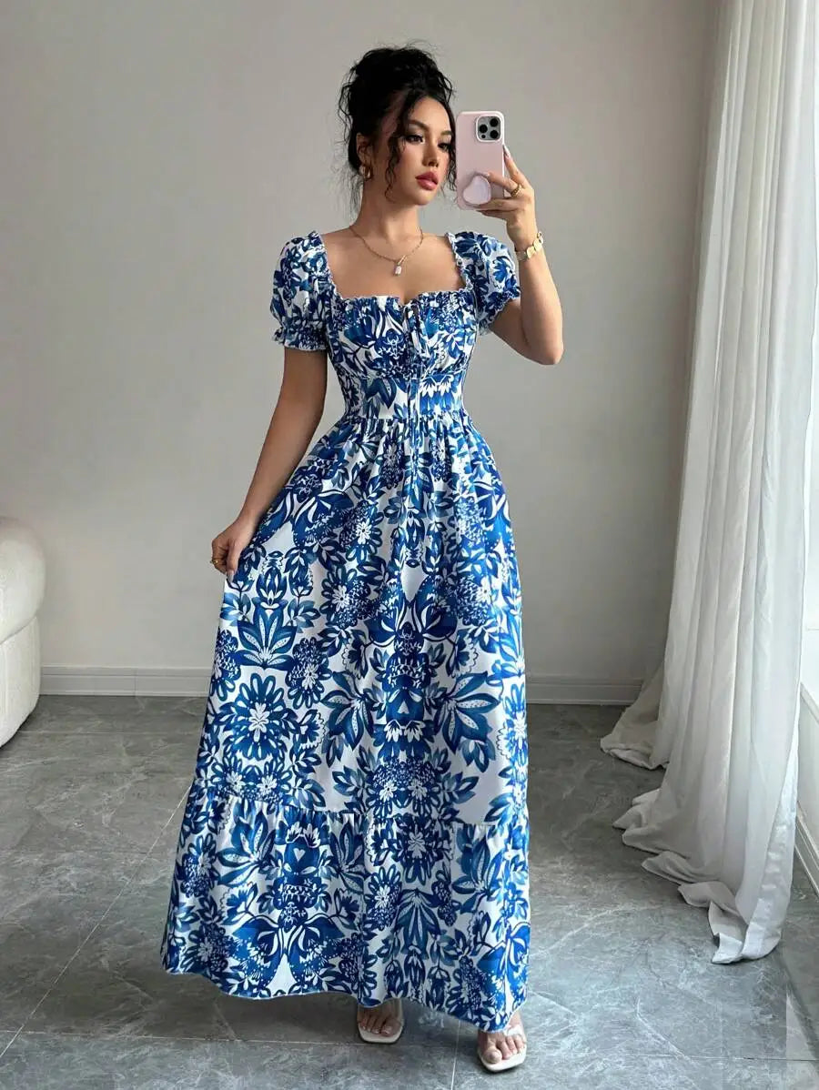 Bloom Bow Maxi Dress