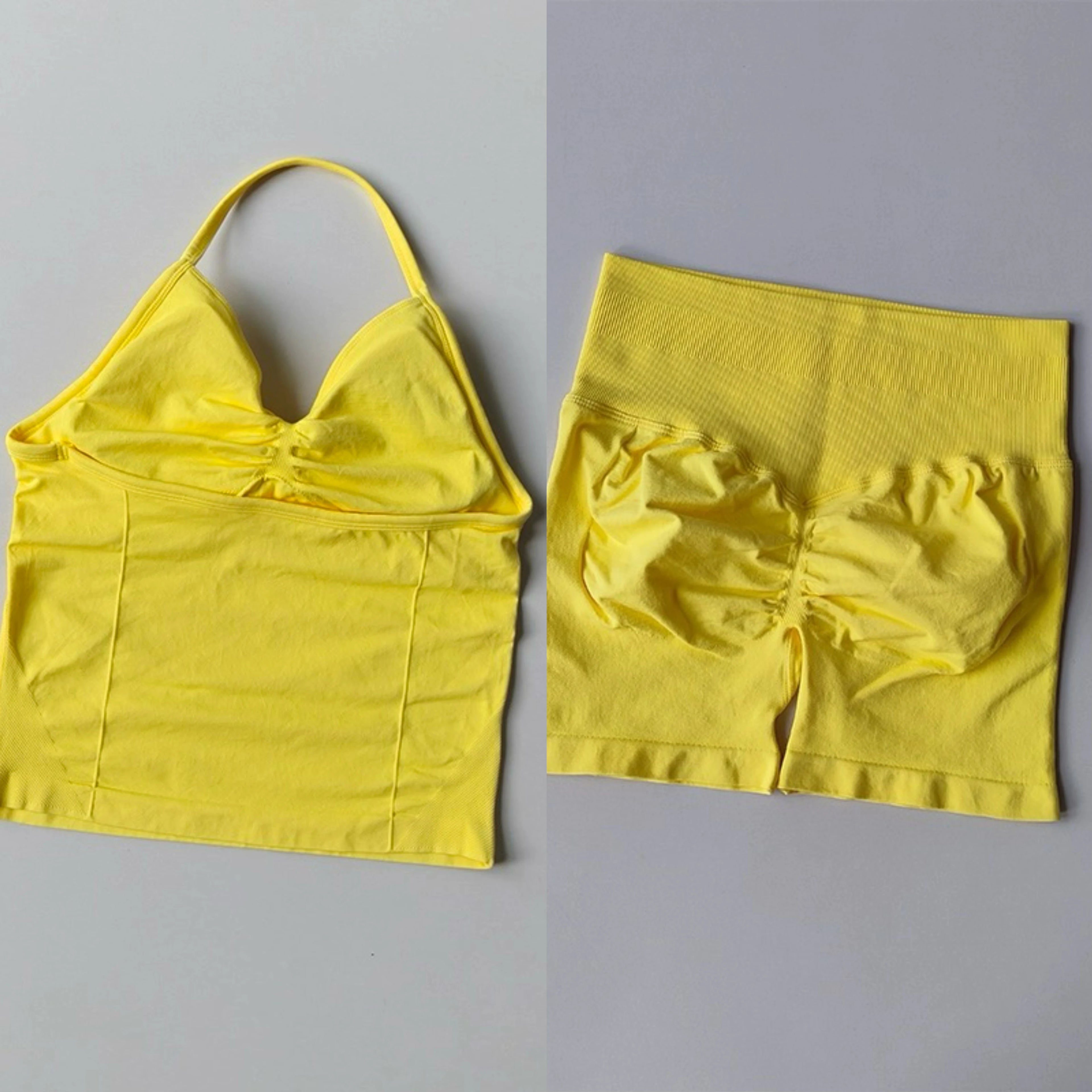 Halter Neck Sports Bra & Shorts Set